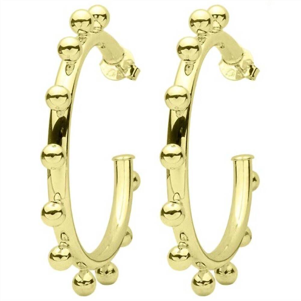 NEW SHEILA FAJL women's small merry go round hoops earrings in gold